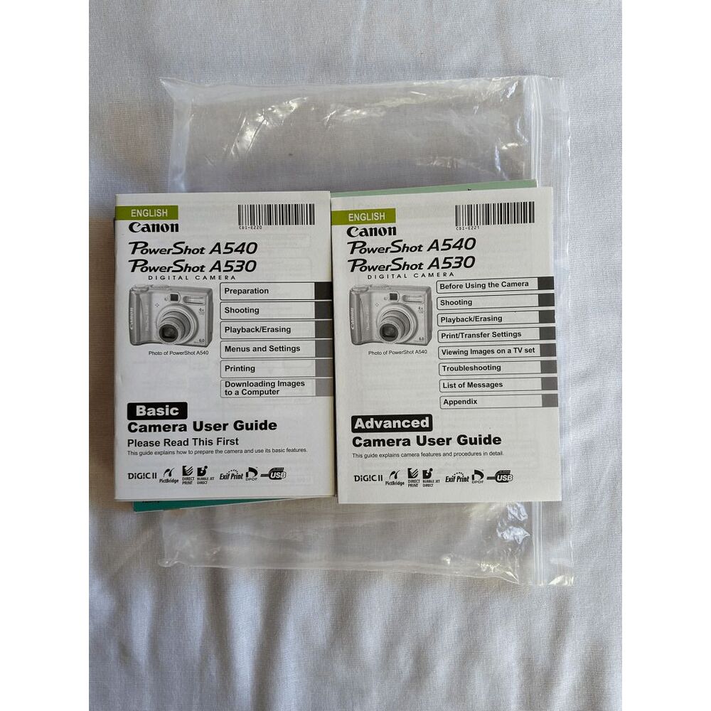 Canon PowerShot A540 & A530 User Guide/Manual Basic & Advanced
